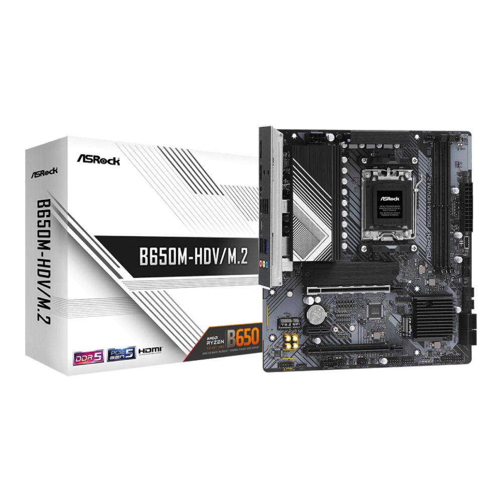 Asrock B650M-HDV/M.2 DDR5 micro ATX AM5 Motherboard