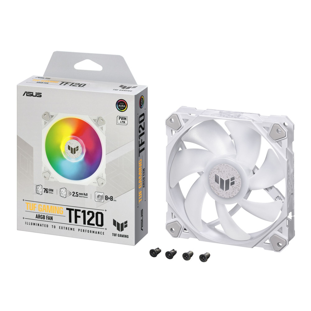 ASUS TUF GAMING TF120 ARGB Case Fan - White